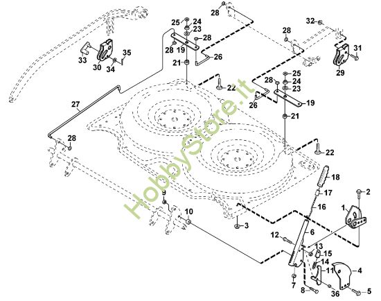 Picture of B - Regolazione altezza di taglio AMM 436