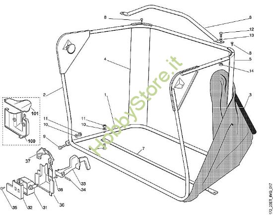 J - Cesto raccolta erba MR MR 340 della marca Viking