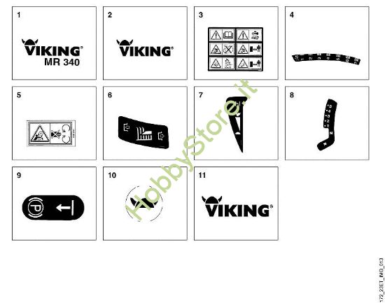 L - Etichetta adesiva MR MR 340 della marca Viking
