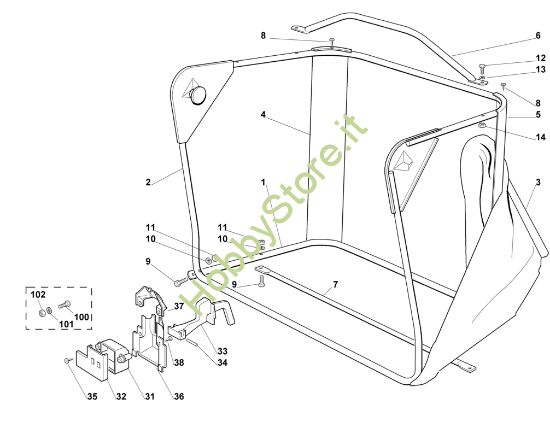 Picture of K - Cesto raccolta erba MR 345