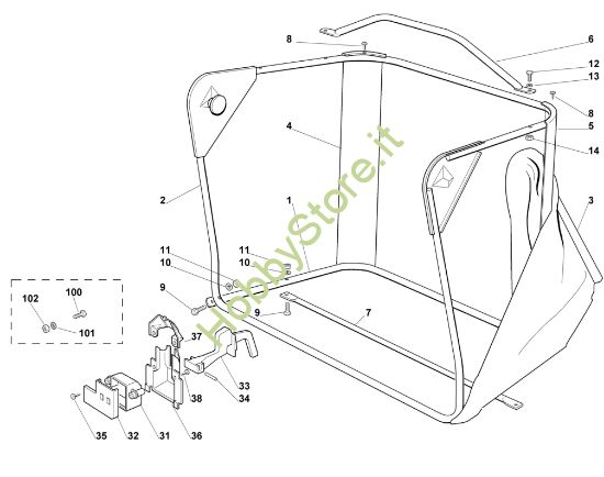 Picture of K - Cesto raccolta erba MR 385