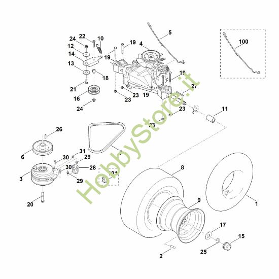 Picture of H - Cambio, ruota posteriore MR 4082.0