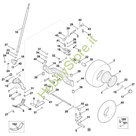 Picture of F - Sterzo, ruota anteriore MR 4082.0 K
