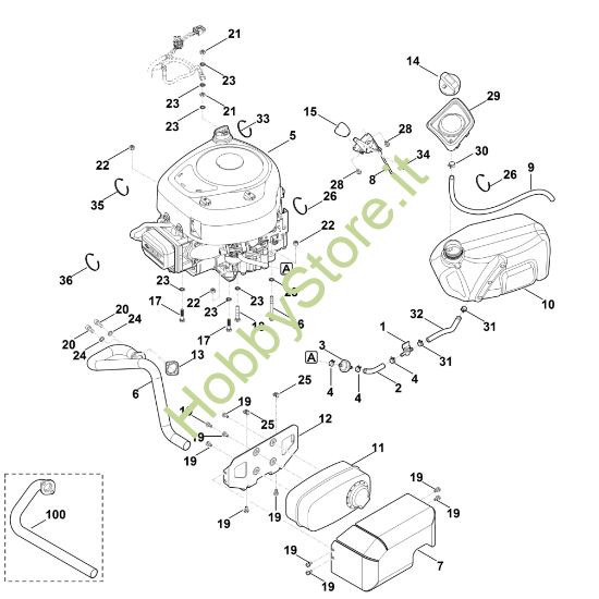 Picture of G - Motore, serbatoio MR 4082.1
