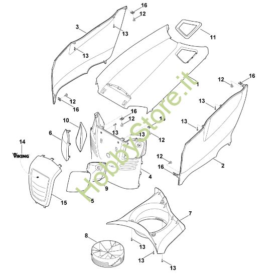 Picture of D - Cofano motore MT 4097.0 SX