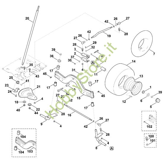 Picture of E - Sterzo, ruota anteriore MT 4097.0 SX