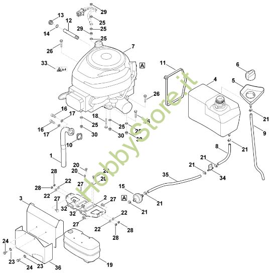 Picture of G - Motore, serbatoio MT 4097.0 SX