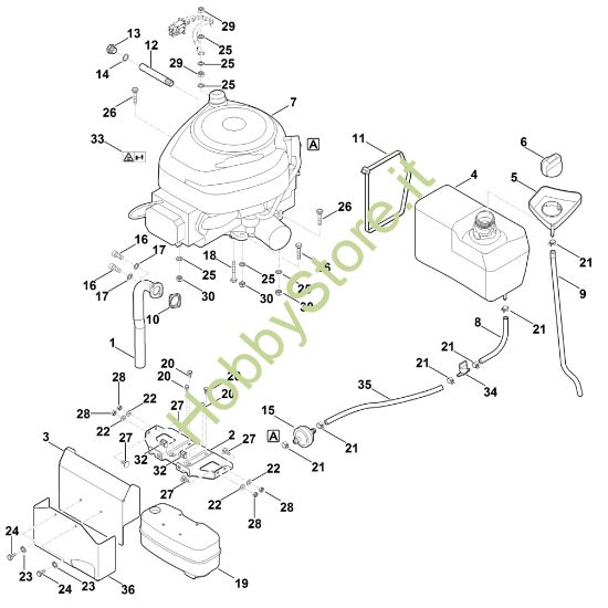 Picture of G - Motore, serbatoio MT 4097.1 SX