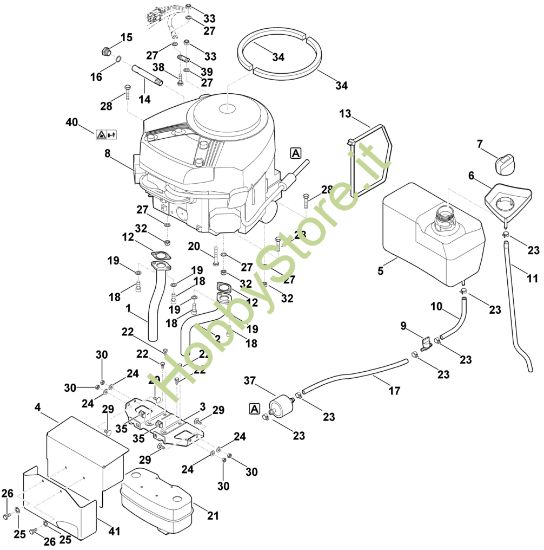 Picture of G - Motore, serbatoio MT 4112.0 SZ