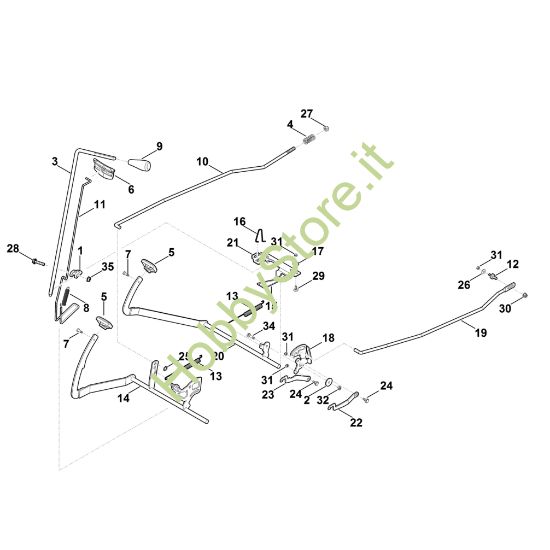 Picture of I - Freno, Freno di parcheggio, Leva azionamento MT 4112.0 SZ