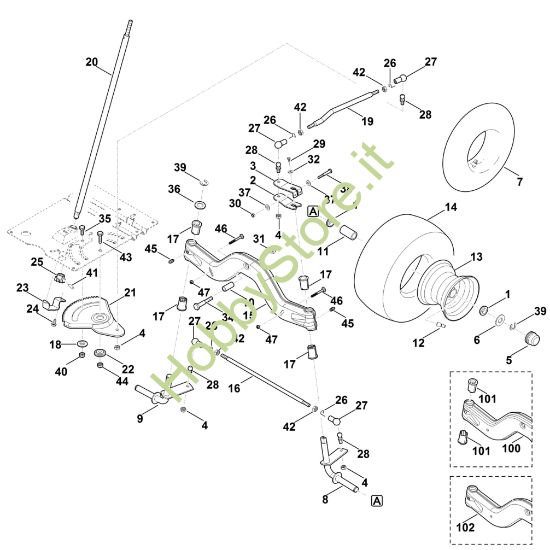 Picture of E - Sterzo, ruota anteriore MT 4112.1 S