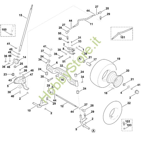 Picture of F - Sterzo, ruota anteriore MT 5097.0 G