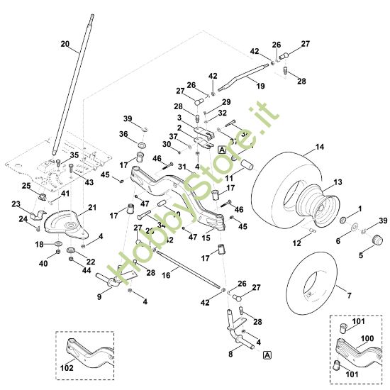Picture of E - Sterzo, ruota anteriore MT 5097.1 C