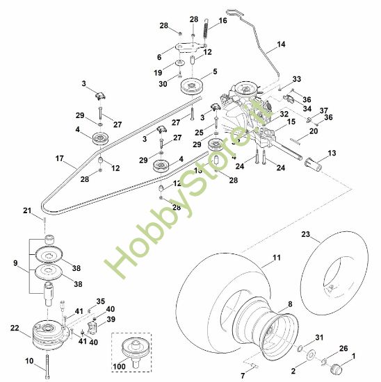 Picture of I - Cambio, ruota posteriore, frizione lama MT 5097.1 C