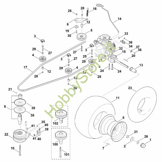 Picture of I - Cambio, ruota posteriore, frizione lama MT 5112.1 Z