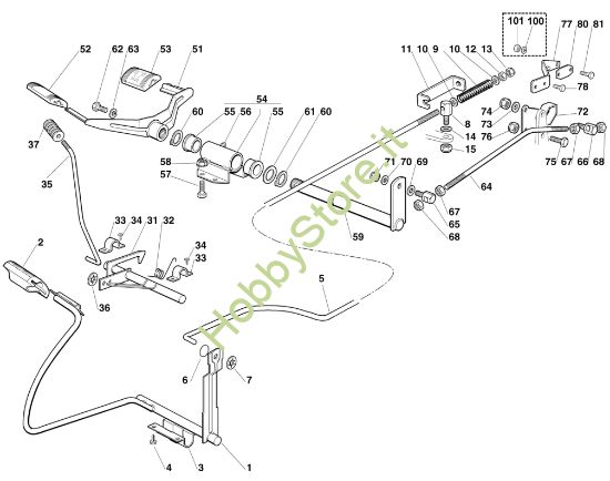 Picture of D - Freno e leva selettrice MT 585 L