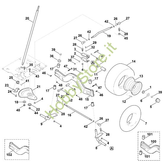 Picture of E - Sterzo, ruota anteriore MT 6112.1 C