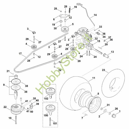 Picture of I - Cambio, ruota posteriore, frizione lama MT 6112.1 ZL