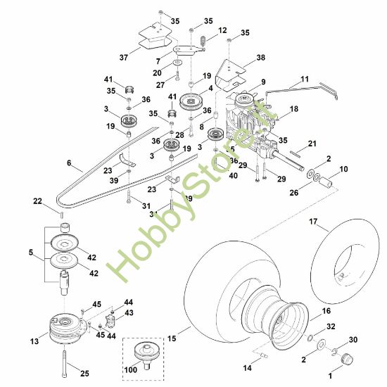 Picture of J - Cambio, ruota posteriore, frizione lama MT 6127.0 ZL