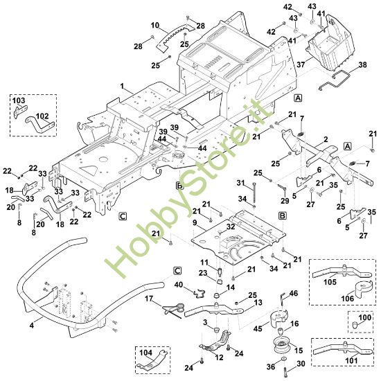 Picture of A - Telaio MT 6127.1 ZL
