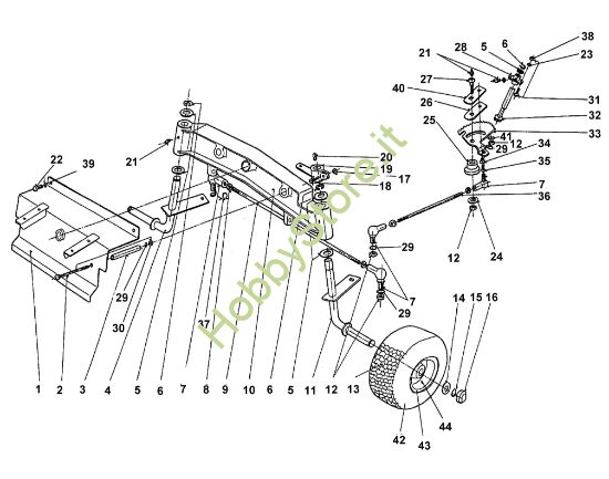 Picture of B - Asse anteriore, sterzo MT 640 (1996)