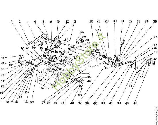 D - Sollevamento apparato di taglio, innesto MT MT 640 (1996) della marca Viking