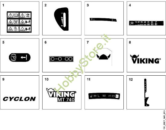 M - Etichetta adesiva MT MT 740 della marca Viking