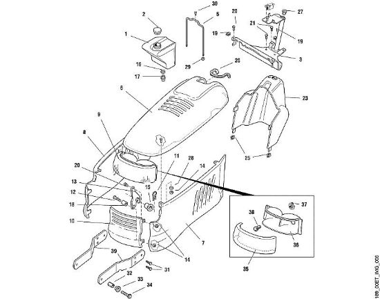F - Cofano motore MT MT 820 della marca Viking