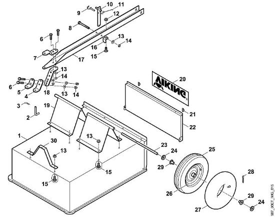 A - Rimorchio ribaltabile Parti accessorie PICK UP 250 della marca Viking