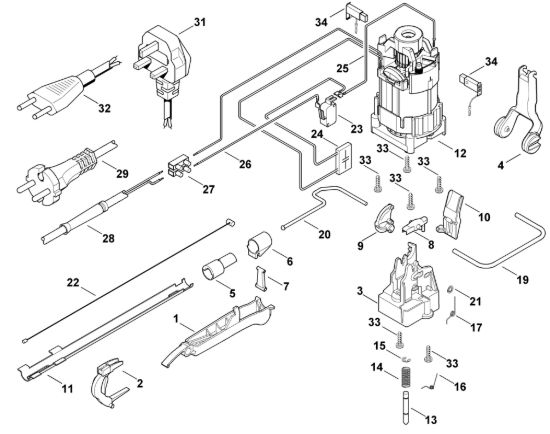 Picture of C - Motore elettrico, sistema d'innesto marce HE 810