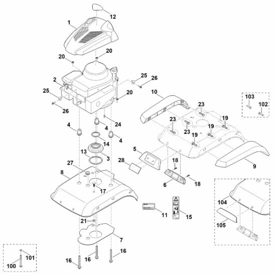 Picture of C - Copertura, motore HB 445.0