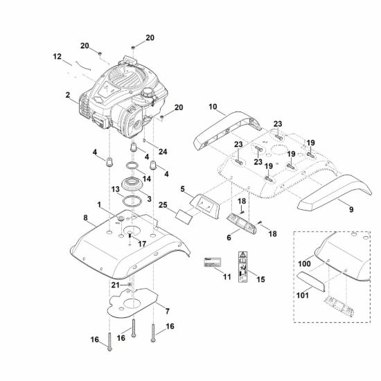 Picture of C - Copertura, motore HB 445.1