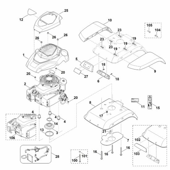 Picture of C - Copertura, motore HB 560.0