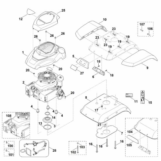Picture of C - Copertura, motore HB 585.0