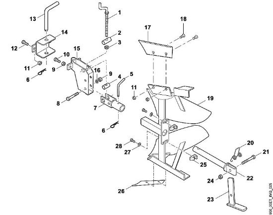 A - Aratro bivomere Parti accessorie ADP 600 della marca Viking