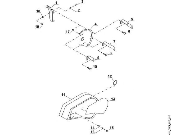 F - Protezione cinghia trapezoidale, comando cinghia VH VH 650 della marca Viking