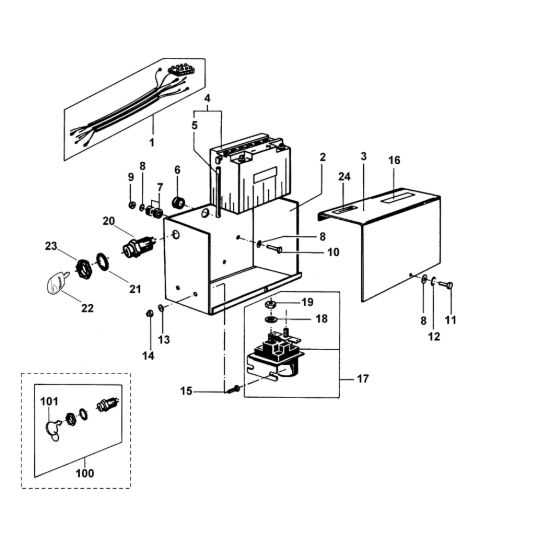 Picture of G - Contenitore batteria AB 4099 SE