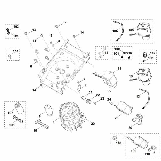 Picture of C - Motore, interruttore GE 103