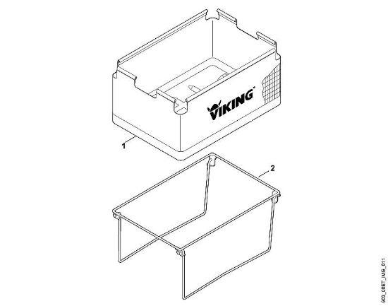 A - Contenitore per trituratore Parti accessorie AHB 070 della marca Viking