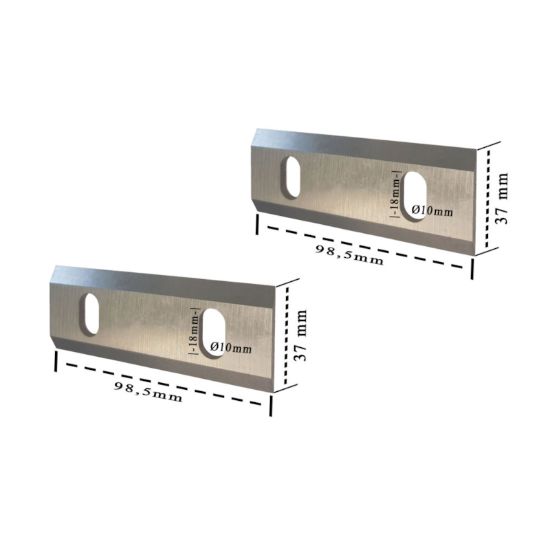 Coppia di Lame Forgiate per cippatore FM6DD