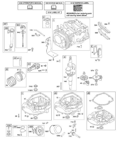 D - Albero a camme, albero motore, cilindro, coppa motore, lubrificazione, gruppo pistone B&S - 12 €¦ 121602-0327-E1 brand Stihl