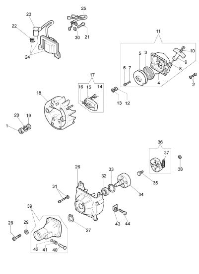 Picture of Avviamento e frizione 440 BP Decespugliatore