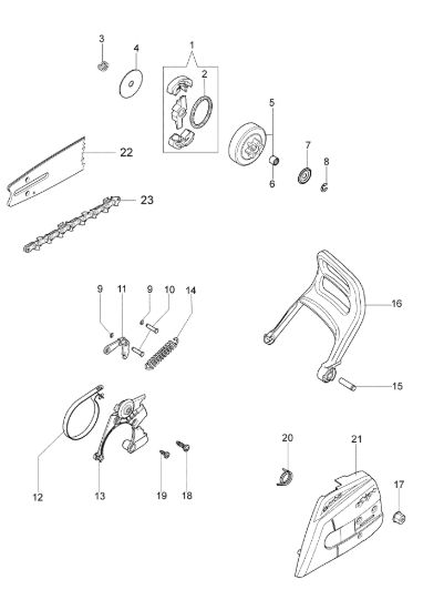 Picture of Copricatena e frizione GS 35 Motosega