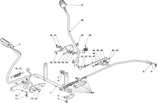 Picture of Comando freno e comando cambio OM 93C/13,5M France Cat.2010 Trattorino (solo per il mercato francese)