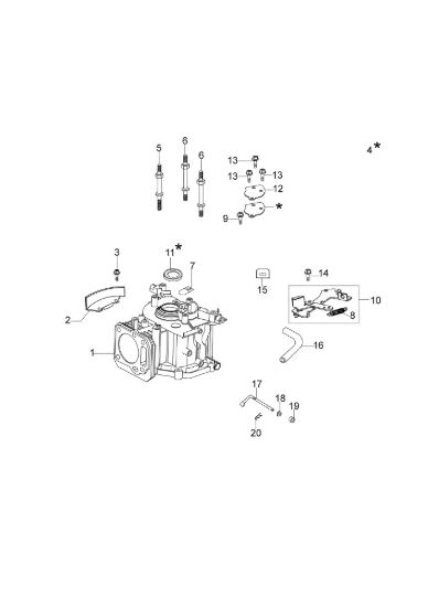 Picture of Cilindro e basamento G 48 TK ALLROAD (K650) Rasaerba