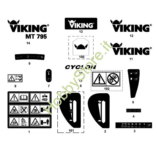 Picture of M - Etichetta adesiva MT 795