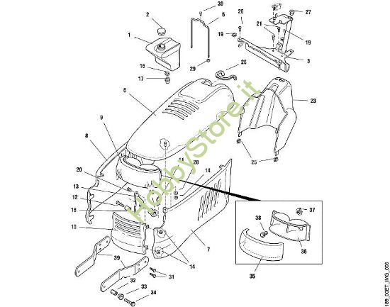 F - Cofano motore MT MT 820 della marca Viking