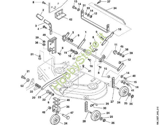 P - 44  - Sollevamento apparato di taglio MT MT 830 della marca Viking