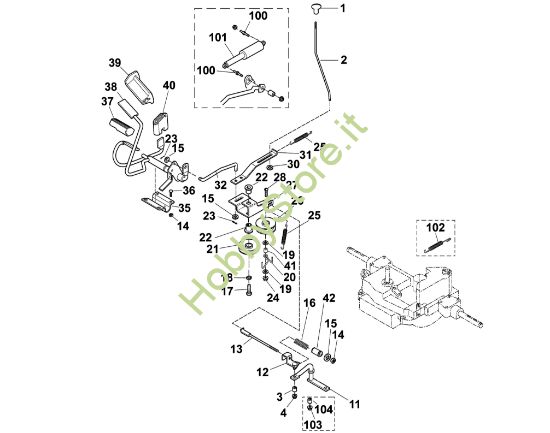 Picture of E - Freno e leva selettrice MT 835