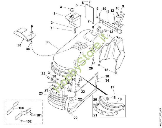 G - Cofano motore MT MT 835 della marca Viking